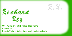 richard utz business card